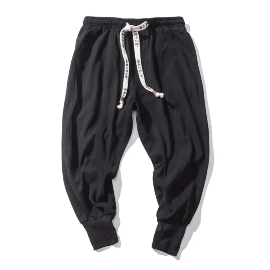 Kenji | Men’s Premium Cotton Blend Drop-Crotch Trousers