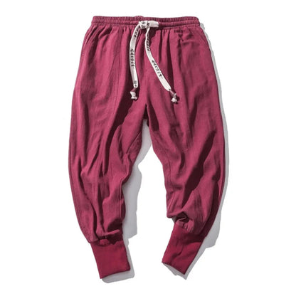 Kenji | Men’s Premium Cotton Blend Drop-Crotch Trousers