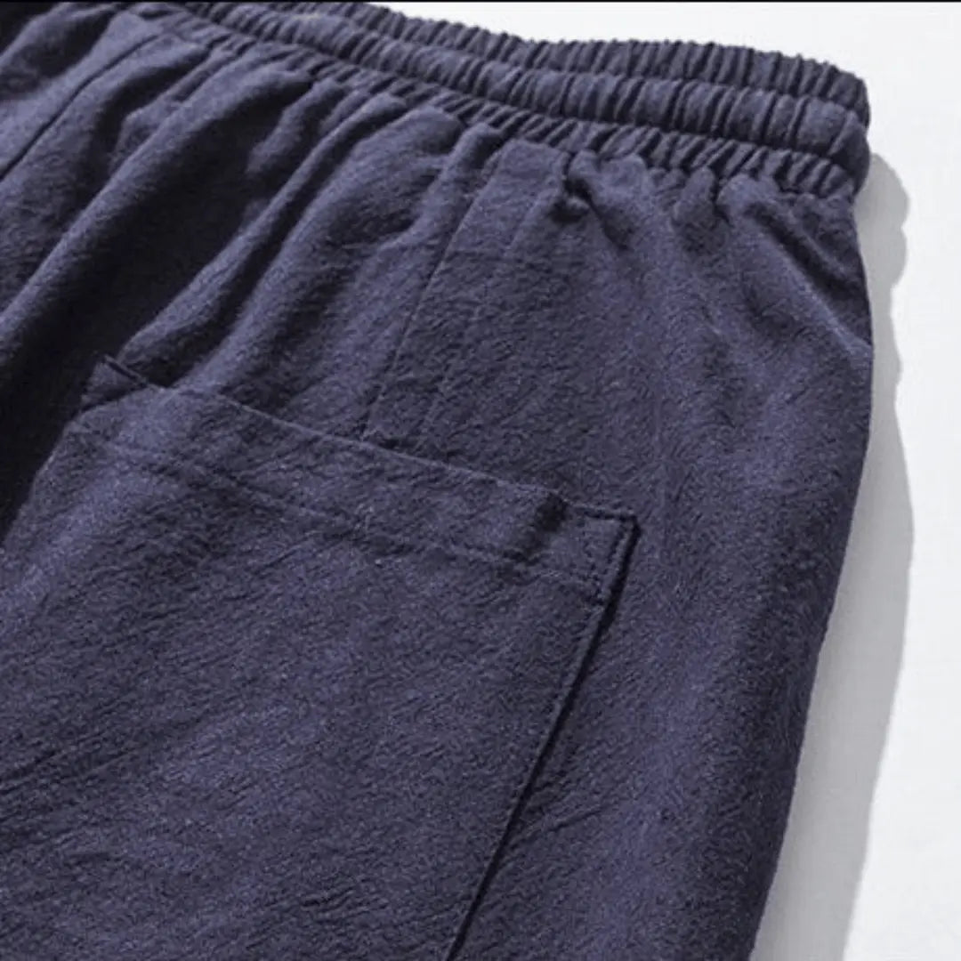 Kenji | Men’s Premium Cotton Blend Drop-Crotch Trousers