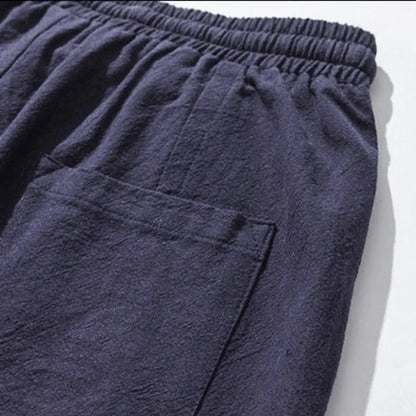 Kenji | Men’s Premium Cotton Blend Drop-Crotch Trousers