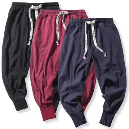 Kenji | Men’s Premium Cotton Blend Drop-Crotch Trousers