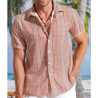 James | Men's Casual Short Sleeve Retro Shirt