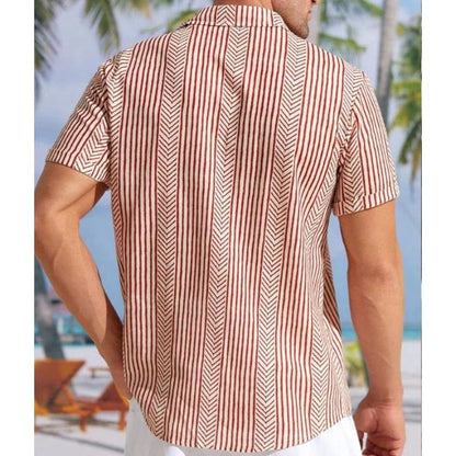 James | Men's Casual Short Sleeve Retro Shirt