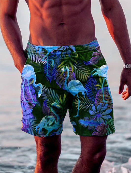 Jake | Men's Swim Shorts with Flamingo Design