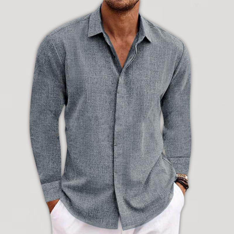 Lorino | Men's Casual Long-Sleeve Linen Shirt