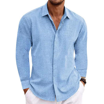 Lorino | Men's Casual Long-Sleeve Linen Shirt
