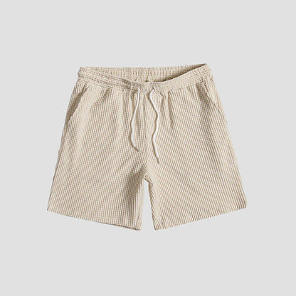 Louis Morel Casual Button-Up and Drawstring Shorts Set