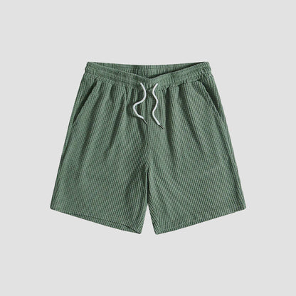 Louis Morel Casual Button-Up and Drawstring Shorts Set