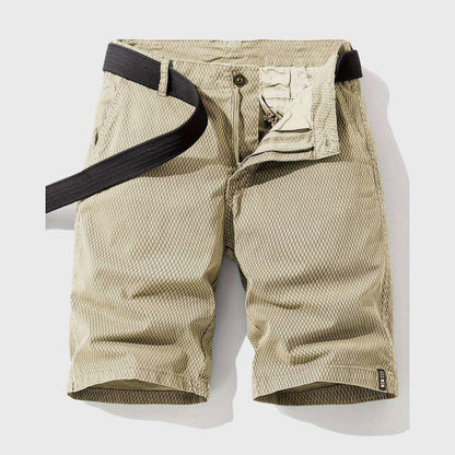 Louis Morel Patterned Casual Shorts with Belt