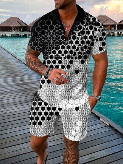 James | Men's Casual Set with Vibrant Print