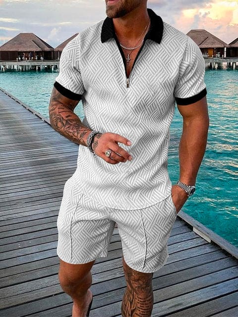 James | Men's Casual Set with Vibrant Print