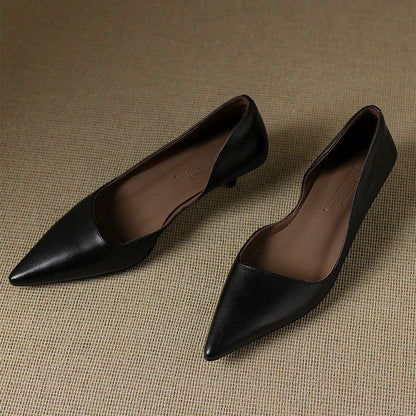Arlette – Cuir Escarpins à Talon Kitten