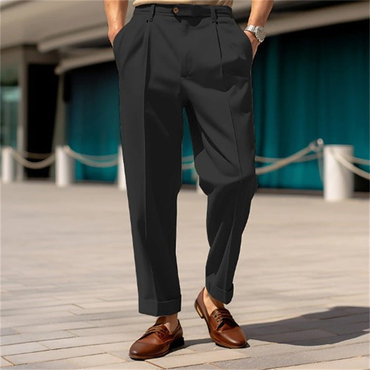 James | Men's Elegant Straight Cut Suit Trousers