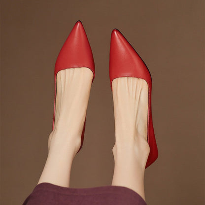 Arlette – Cuir Escarpins à Talon Kitten