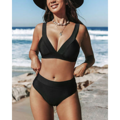Hilda | Maillot de bain uni à col haut