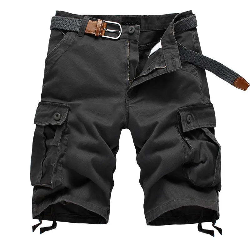 John | Men's Casual Cotton Cargo Shorts