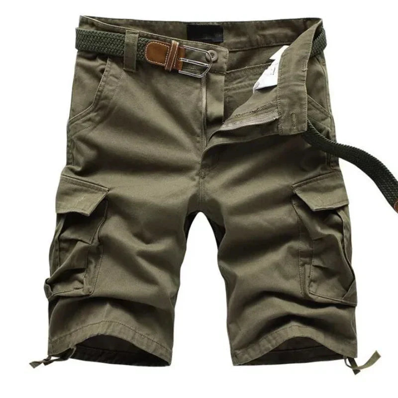 John | Men's Casual Cotton Cargo Shorts