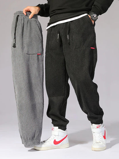 James | Men's Comfortable Loose Cord Jogging Pants