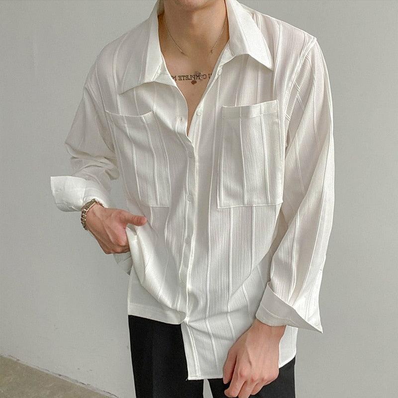Liam | Men's Ribbed Shirt in Lisbon Style