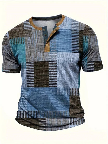 Lucas – T-shirt patchwork décontracté