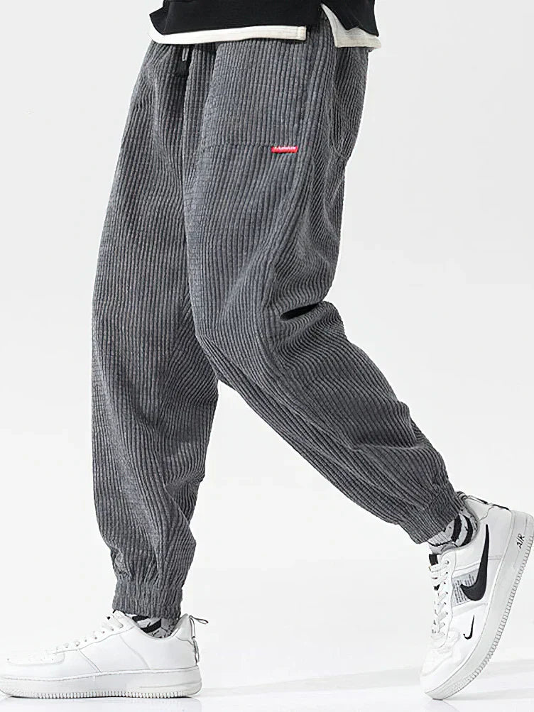 James | Men's Comfortable Loose Cord Jogging Pants