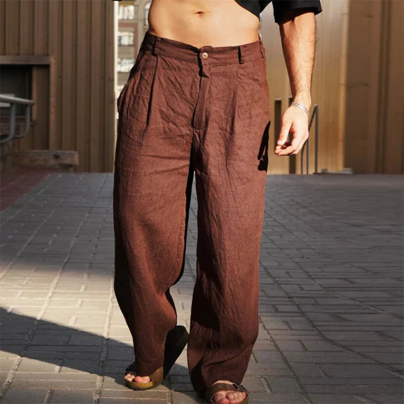 James | Men's Lightweight Linen Trousers