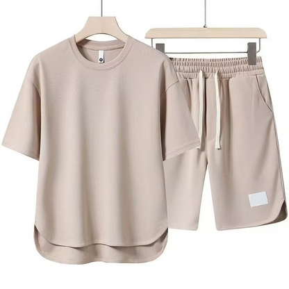 Men's Summer Two-Piece Set – Short Sleeve Shirt and Shorts Outfit M-4XL