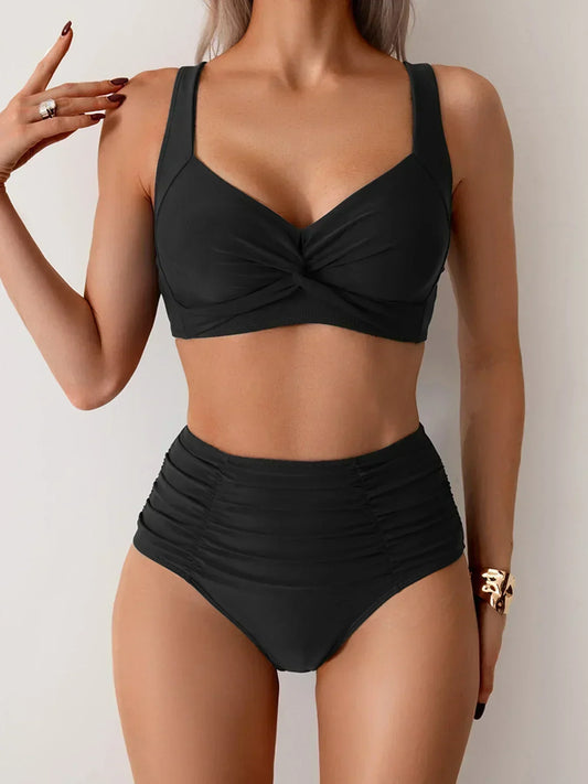 Noémie | Ensemble de bikini d'été taille haute