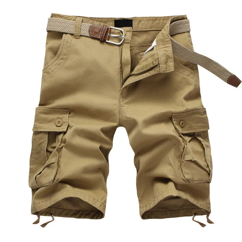 John | Men's Casual Cotton Cargo Shorts