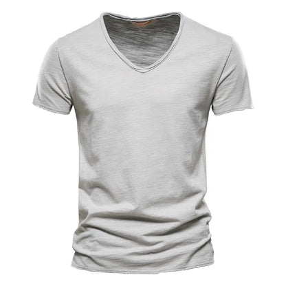 Juleas™ | Tee-shirt Uni Col V en Coton