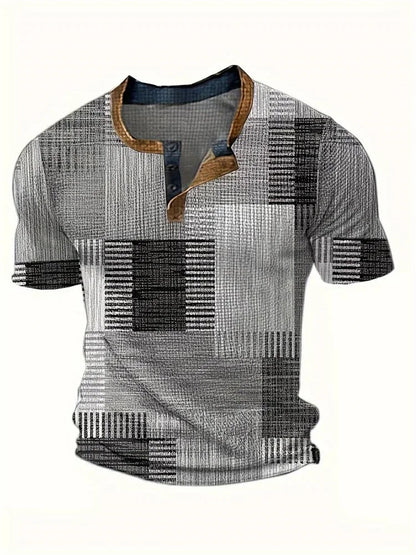Lucas – T-shirt patchwork décontracté
