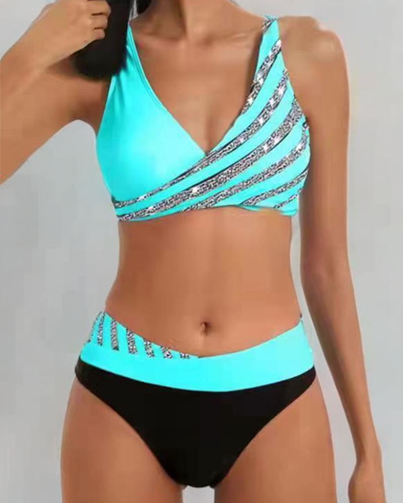 Mona | Bikini imprimé dans des tons chauds