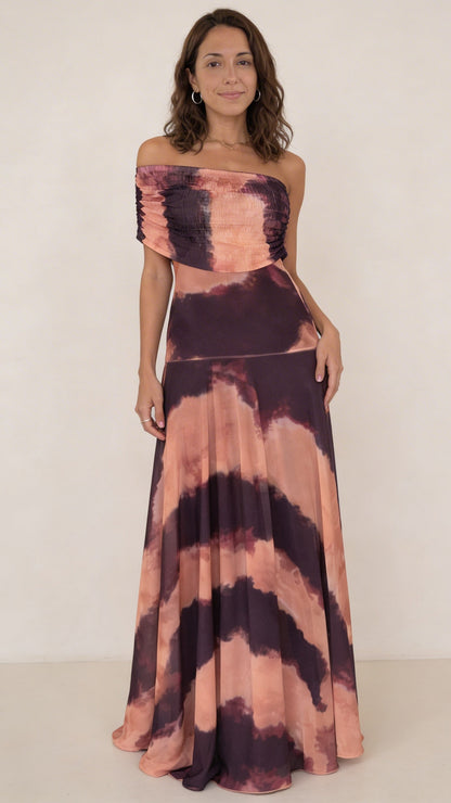 Léa | Robe maxi tie dye
