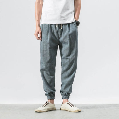 John | Men's Lightweight Comfort Pants - Soft Cotton and Linen Blend