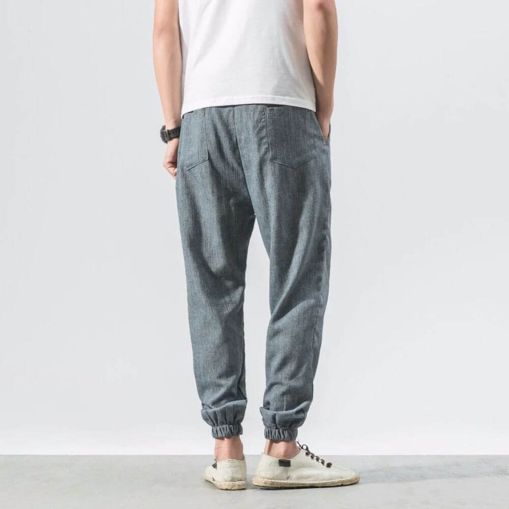 John | Men's Lightweight Comfort Pants - Soft Cotton and Linen Blend