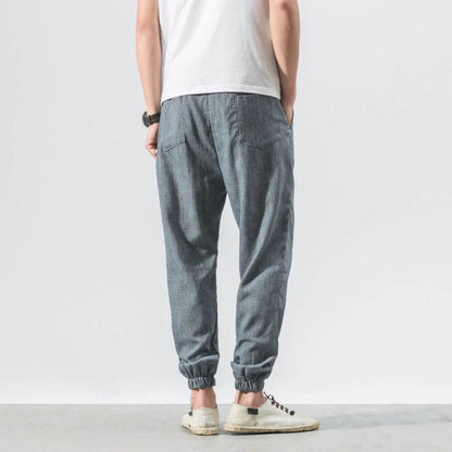 John | Men's Lightweight Comfort Pants - Soft Cotton and Linen Blend