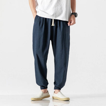 John | Men's Lightweight Comfort Pants - Soft Cotton and Linen Blend