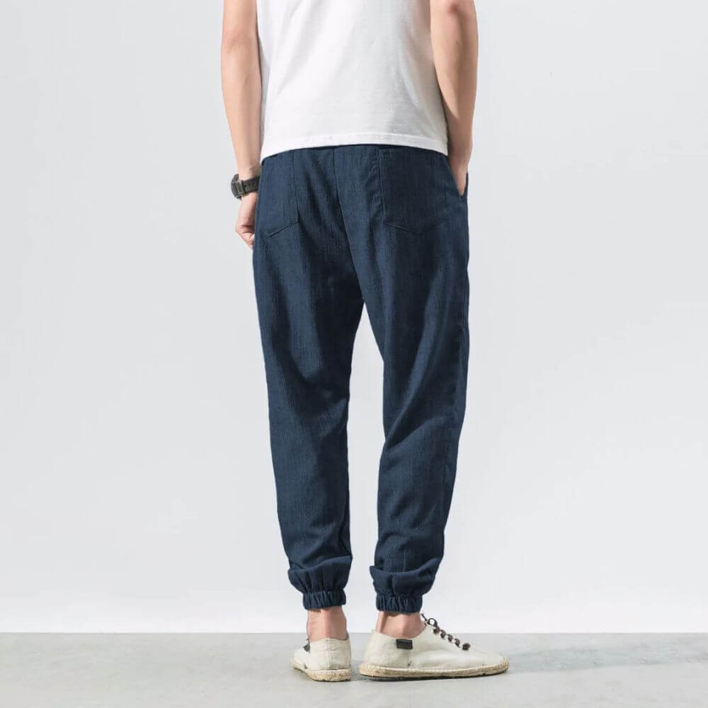 John | Men's Lightweight Comfort Pants - Soft Cotton and Linen Blend