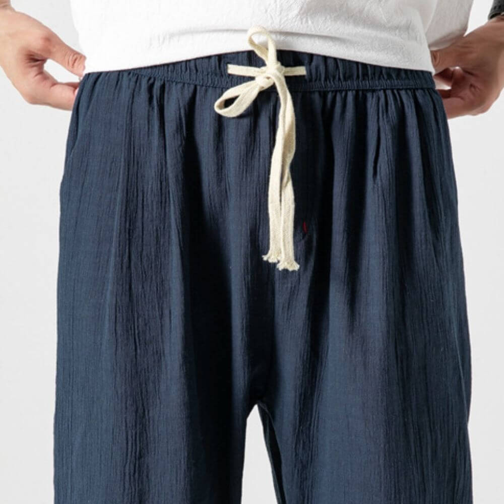 John | Men's Lightweight Comfort Pants - Soft Cotton and Linen Blend
