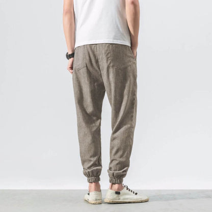 John | Men's Lightweight Comfort Pants - Soft Cotton and Linen Blend
