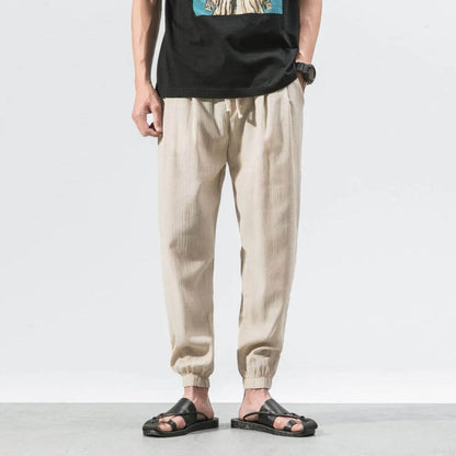 John | Men's Lightweight Comfort Pants - Soft Cotton and Linen Blend