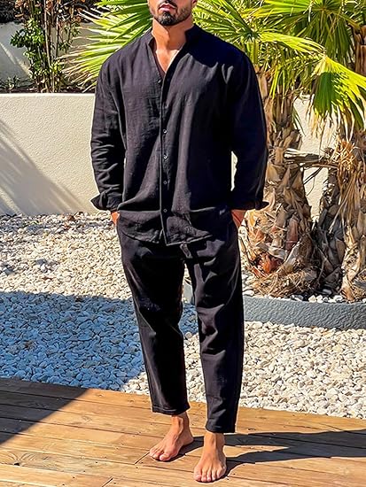 Zaine | Men's Two-Piece Cotton Outfit – Comfortable Summer Style