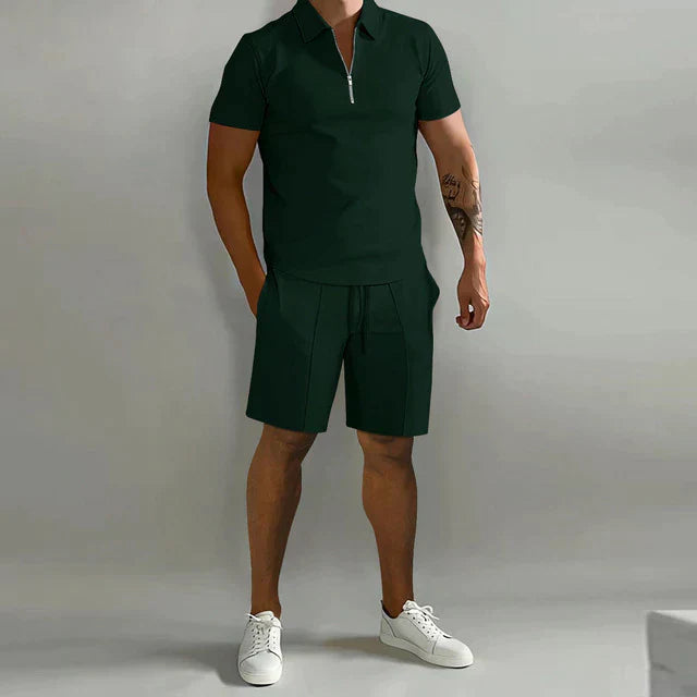 James | Men's Elegant Polo and Shorts Summer Set