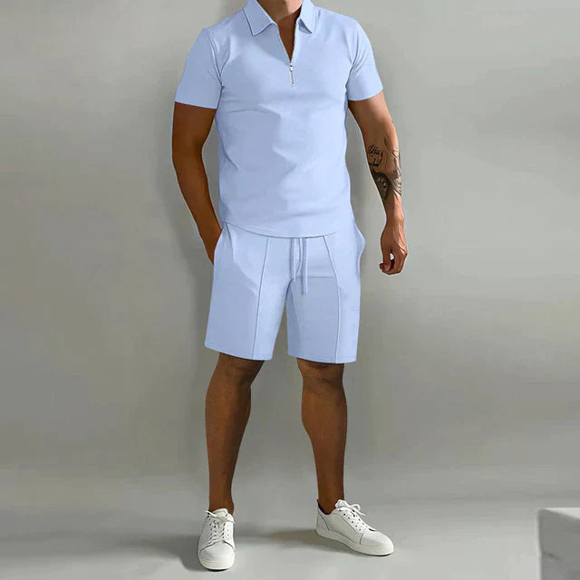 James | Men's Elegant Polo and Shorts Summer Set