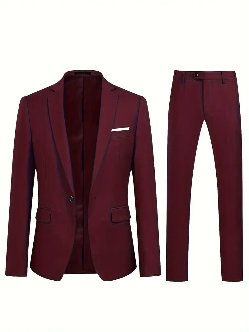 John | Men's Two-Piece Suit: Classic Blazer and Pants Set