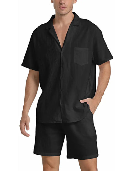 John | Men's Breathable Linen Shirt and Pants Set