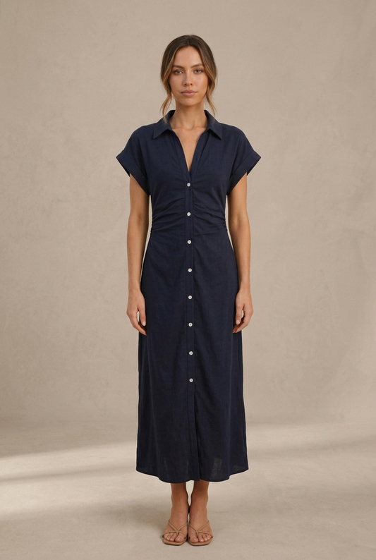 Alice | Robe midi avec boutons