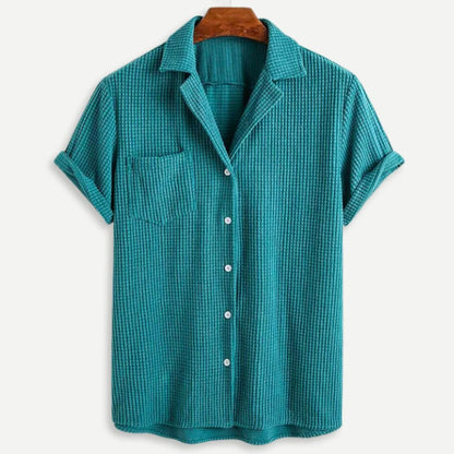 Men's Casual Waffle Knit Shirt