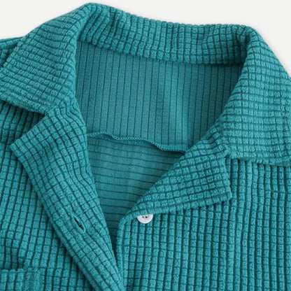 Men's Casual Waffle Knit Shirt