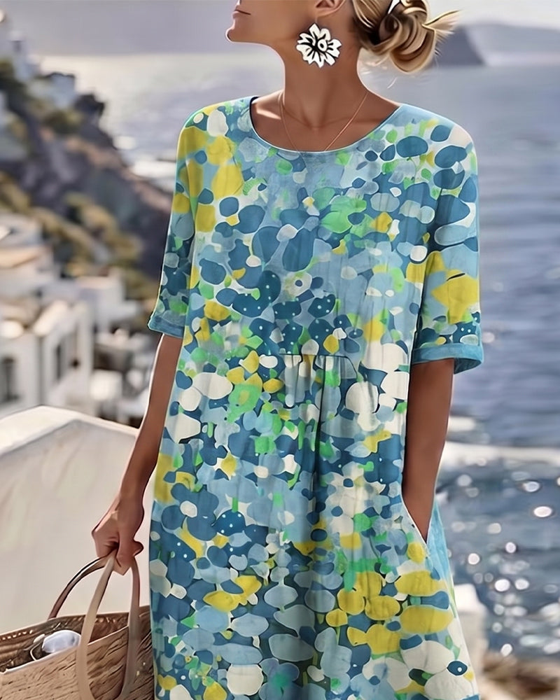 Flora | Robe midi fleurie décontractée